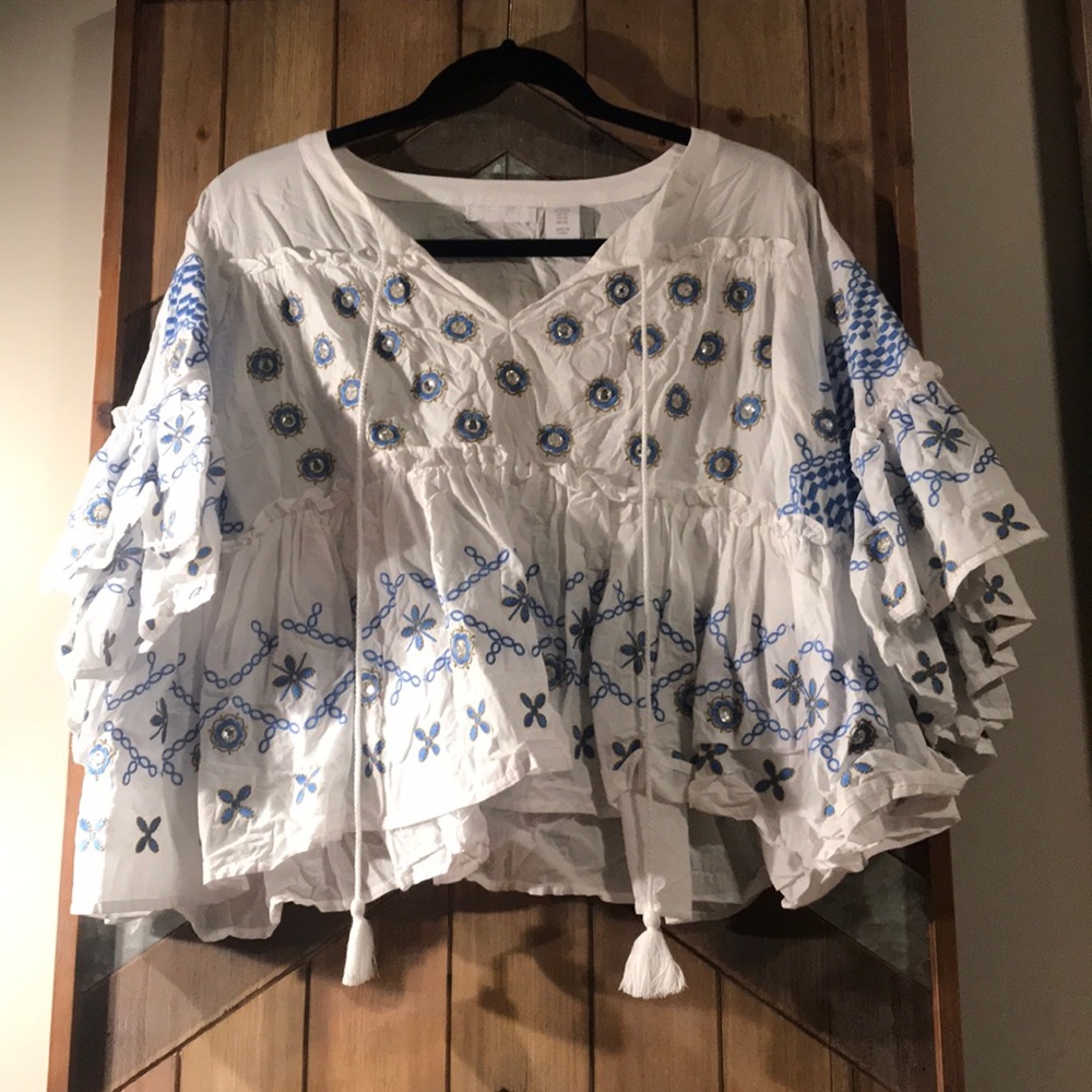 3/4 sleeve blouse.